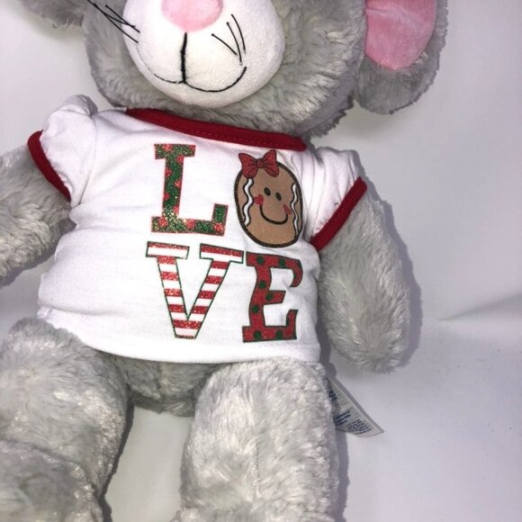 𝅺Build a Bear Mouse Grey Plush 16" Christmas - Picture 2 of 5